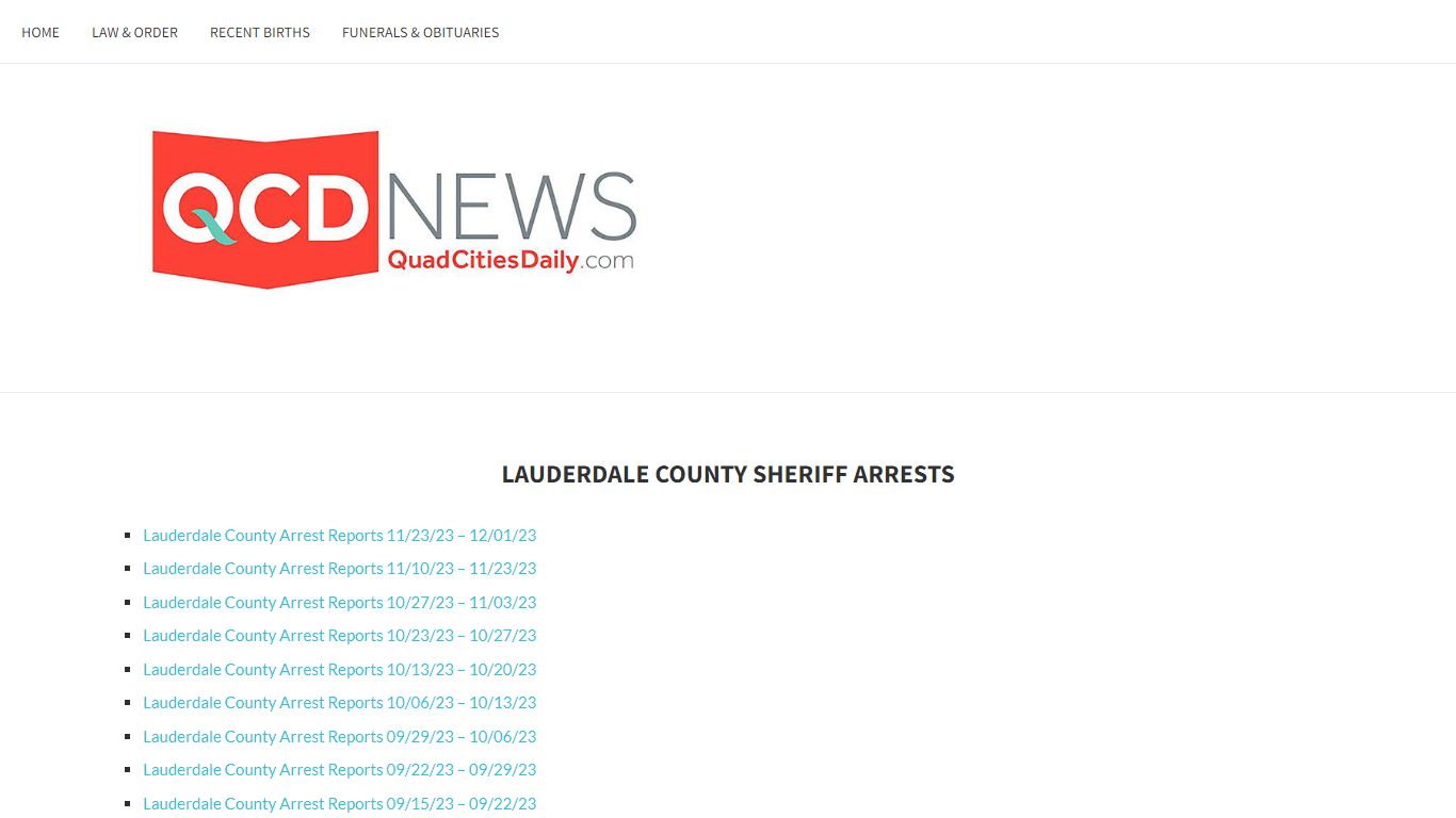 Lauderdale County Sheriff Arrests – Quad Cities Daily